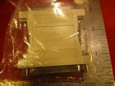 DB25 Female to Female Null Modem Adapter AT Molded Coupler RS-232 DTE DCE
