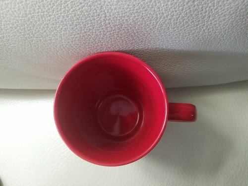 2005 Starbucks Coffee mug Red cup Ceramic Oval Polka Dot Mug Cup with Handle - Picture 2 of 7