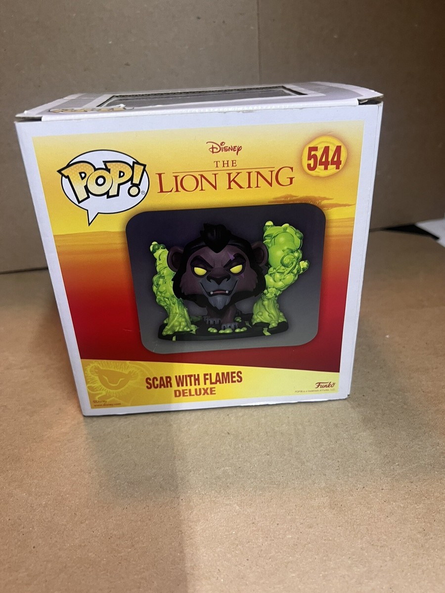 Funko Pop ディズニー ライオン・キング　スカー 緑の炎 Amazon.co.jp: Funko Moments Disney The Lion King Pop! Deluxe