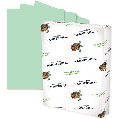 Hammermill Colored Paper, 20lb, 11 x 17, Green, 500 Sheets/Ream