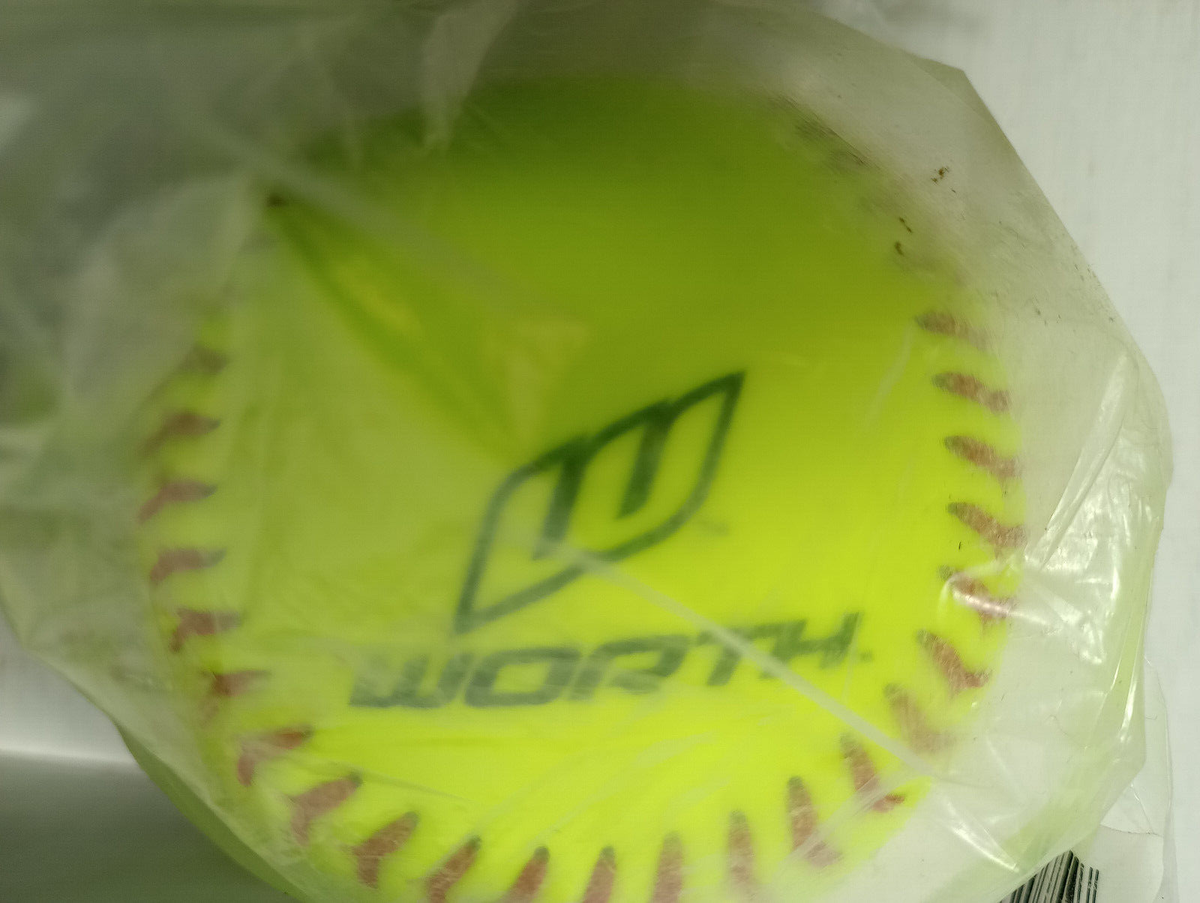 Lot De 6 Balles De Softball Worth Dream Seam 11" - Lancer Rapide - Jaune C11RYSA - Neuves