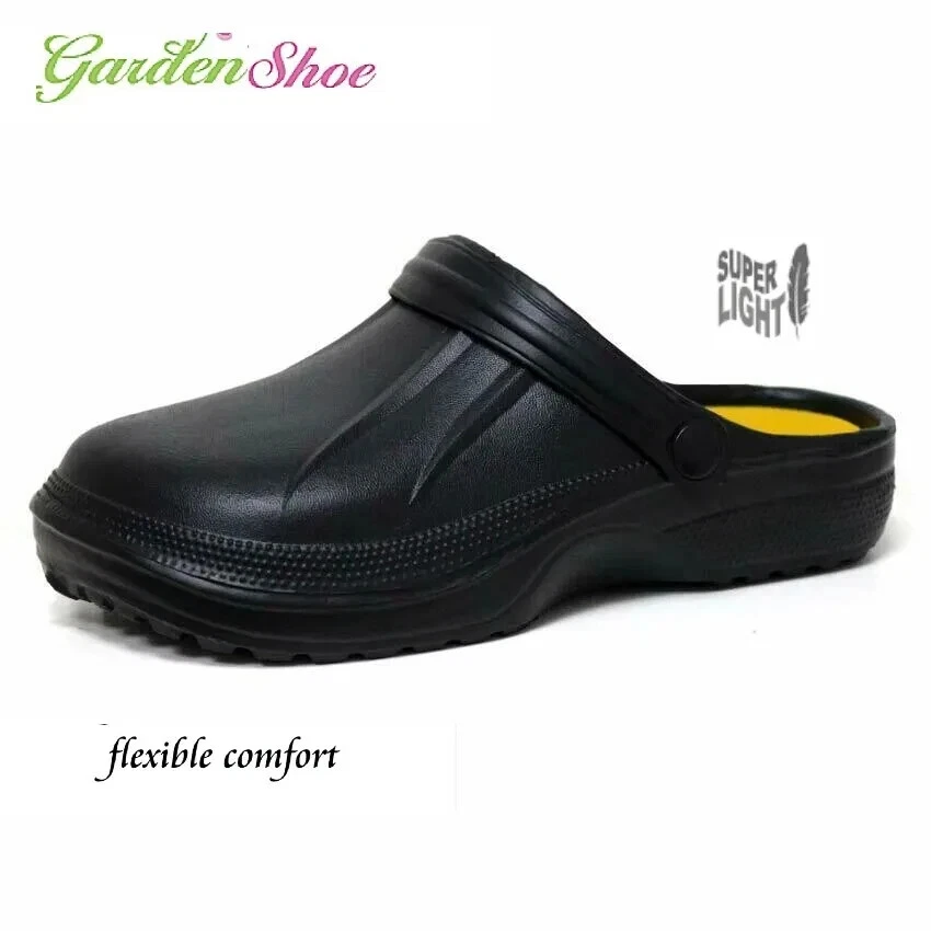 Zoccoli donna mules ciabatte infermieristica giardino spiaggia sandali ospedale scarpe gomma - Immagine 4 di 4
