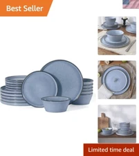 Annecy Dinner Plates and Bowls Sets, Stoneware Dinnerware Sets, Dishes Set fo...