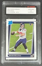 2021 PANINI DONRUSS DAVIS MILLS 1ST GRADED 10 RATED ROOKIE CARD TEXANS #273 RC