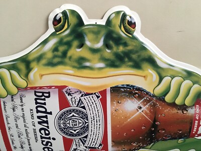 Vintage 1995 Budweiser With Frog On Leap Pad Take Some Back To