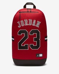 white and red jordan backpack