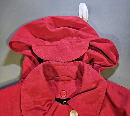 Vintage Preston & York Sport Women's Red Long Sleeve Full Zip Jacket Size M Hood - Picture 9 of 9