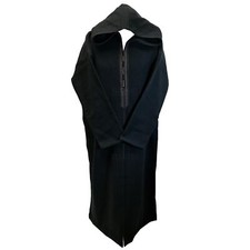 Men  s Cashmere Wool Thick Black Long Sleeve Moroccan Hooded Thobe Jubba Djellaba