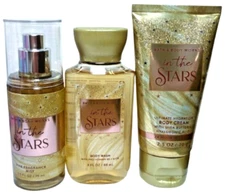 Bath & Body Works 3 Pc IN THE STARS Travel Size Mist Gel Cream ~ Free Shipping