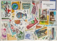 200 verschiedene Briefmarken aus Afrika , Burundi , Tansania , Süd Afrika , etc