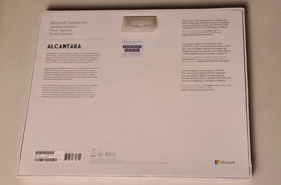 Poppy Red - Surface Pro 11,10,9,8,X - Type Cover Keyboard Signature Alcantara - Image 3 of 3