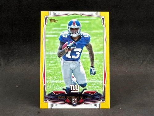 2014 TOPPS NFL FOOTBALL ODELL BECKHAM JR #355 ROOKIE GOLD PARALLEL 1928/2014
