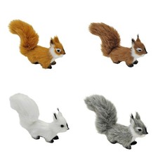 Exquisites Stuffed Squirrels Plush Figure Decorative Piece for Holiday Setting