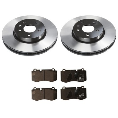 Wagner Front Rotors Hella Low-Met Disc Brake Pads Kit For Benz C216 CL550 RWD