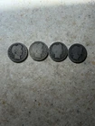 Lot Of 4 Liberty Head Quarters 90% Silver