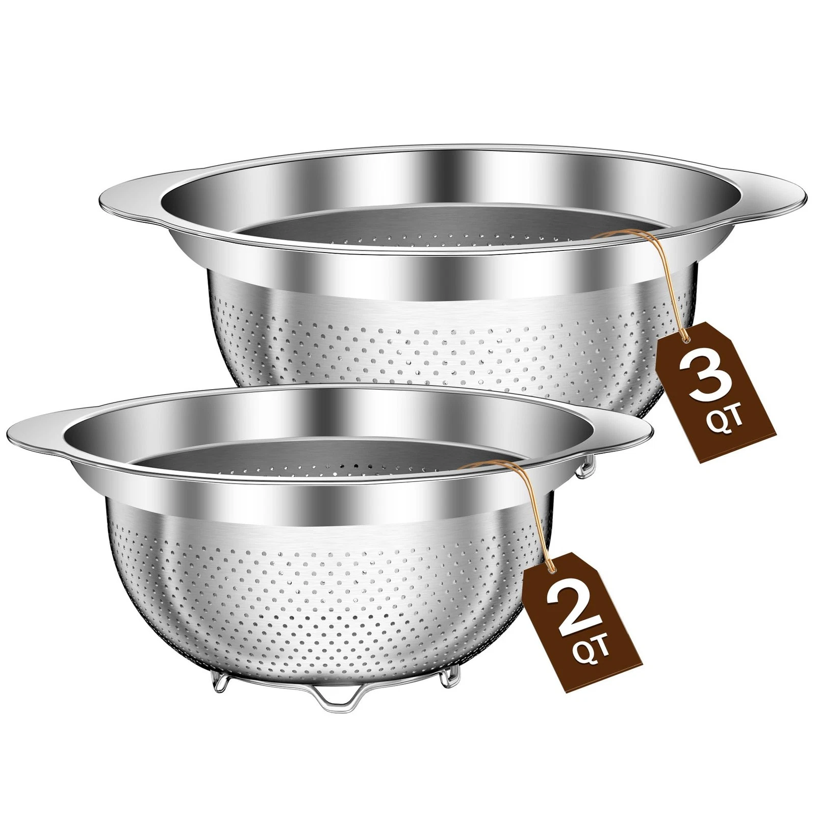 Stainless Steel Strainers for Kitchen, Stainless Steel Colander, Kitchen Stra...