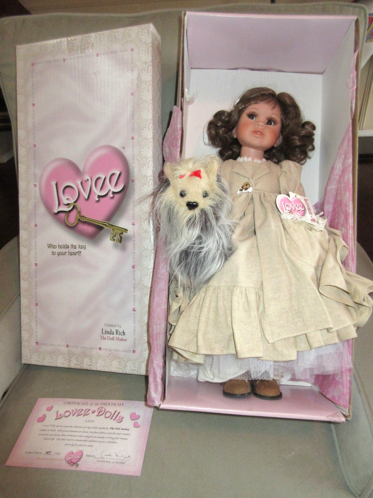 LINDA RICK the Dollmaker 19" Vinyl SOPHIE, Key To My Heart D