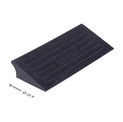 Rubber Step Threshold Ramp Black Rubber Anti-Slip Surface with Mounting Hardware