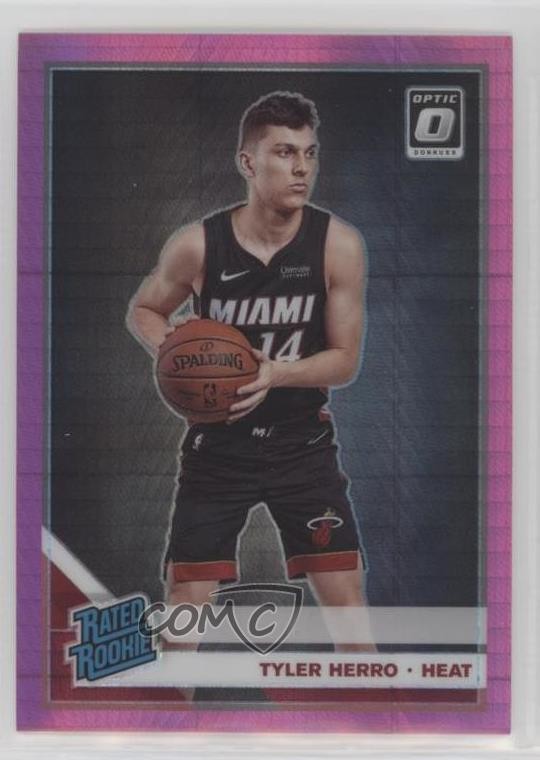 2019-20 Panini Donruss Optic Rated Rookie Pink Hyper Prizm Tyler Herro #172 ww1