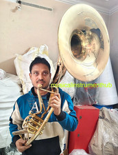 SOUSAPHONE 22 "BELL MADE OF BRASS IN GOLDEN POLISH+MOUTHPC+ CASE BOX + FREE SHIP