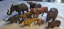 Safari Wild Animal Figures Lot of 9 Vintage Realistic Looking Zoo