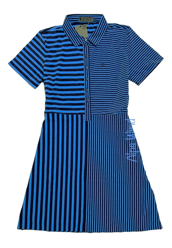 G/FORE Women's Mixed Stripe Golf Dress Twilight Size-L NWT - Picture 5 of 10