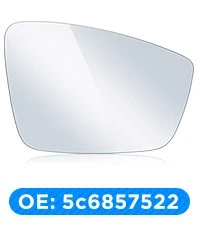 Mirror Glass Replacement For 2011-19 Volkswagen Beetle Passenger Right Side RH