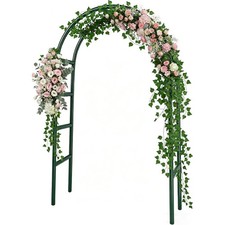 7.8ft Metal Garden Arch Trellis for Climbing Plants Outdoor, Garden Arbors an...