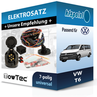 für VW T6 04.2015-09.2019 Towtec E-Satz 7Polig Universell Elektrosatz