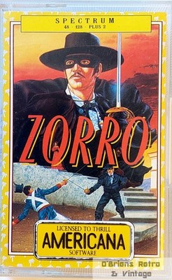 Zorro   ZX Spectrum 48/128K +2   Americana Software 1986