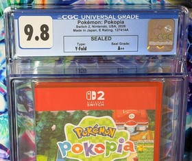 NEW 2026 SWITCH 2 POKEMON POKOPIA 1st PRINT CGC USA 9.8 Y-Fold A++ NOT PSA VGA