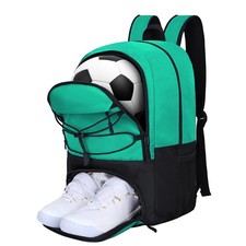 Soccer Backpack,Soccer Bag with Ball Holder  Shoe Compartment,Large Sports B...