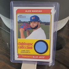 2023 Topps Heritage Clubhouse Relic Alek Manoah CCR-AMH Gold /99 Blue Jays Card