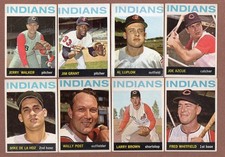 1964 Topps Lot (8) Indians #77 #133 #184 #199 #216 #253 Post #301 #367  (EX)
