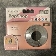 Vivitar PopSnap VEC S124 44MP Camera Pink 16x Zoom 2.4" 1080p