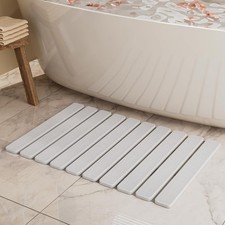 Foldable Stone Bath Mat Diatomaceous Earth Stone Drying Mats for Bathroom Quick