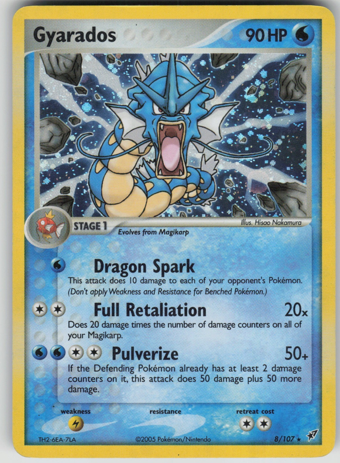 Pokemon TCG Gyarados Holo Rare Deoxys 8/107