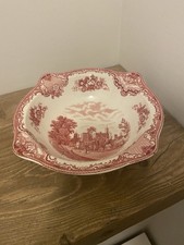 Johnson Brothers Old Britain Castles pink transferware bowl.