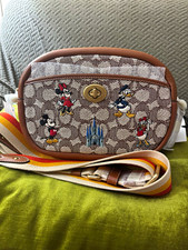 Disney x Coach Mickey and Friends Crossbody Camera Bag Brown Jacquard