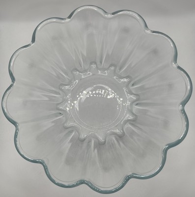 PYREX Vintage Glass Scalloped Edge Bowl Desert Jello Mold 20cm France