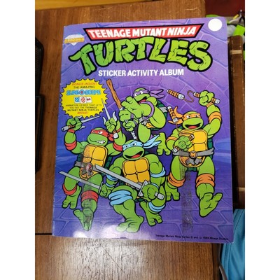Vintage 1989 TMNT Teenage Mutant Ninja Turtles Sticker Activity Album Book, New