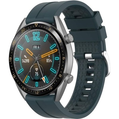 Ersatzarmband aus Silikon für Huawei Watch GT2 46mm, 22mm Dunkelgrün