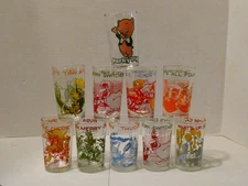 Lot (10) 1974 & 1976 Welch's Jelly LOONEY TUNES GLASSES Porky Pig EXC. COND.