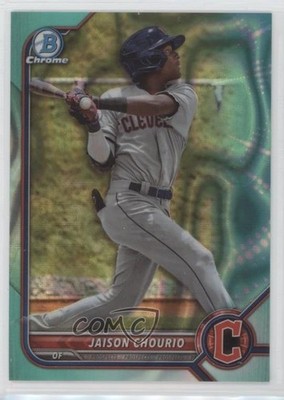 2022 Bowman Draft Chrome Aqua Lava Refractor 13/199 Jaison Chourio #BDC-189 ni4