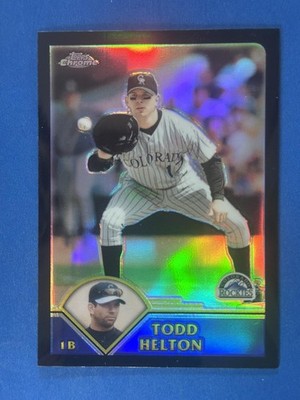 2003 Topps Chrome Black Refractors #6 Todd Helton Colorado Rockies #/199