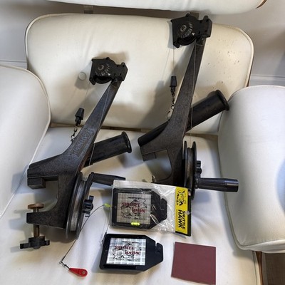Pair of 2 Cannon Mini Troll Downriggers  & 2 Mack's Shuttle Hawk Stacking System