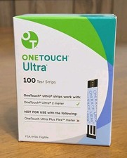 OneTouch Ultra Blood Glucose Test Strips 1 Box of 100 Strips Exp. 12/31/26