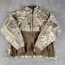 Drake Waterfowl Jacket Mens Large Camo Realtree Max 5 Fleece Lined Hunting