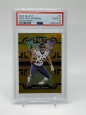 2023 Panini Select ROSCHON JOHNSON Gold Prizm Rookie #1/10 - PSA 10 - BEARS RC