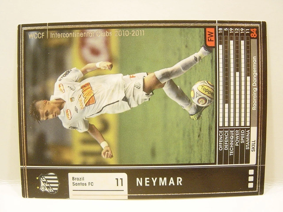 Panini WCCF 2010-11 Neymar Júnior 1992 Brazil No.11 Santos FC Rookie Card #031 - Image 2 of 4